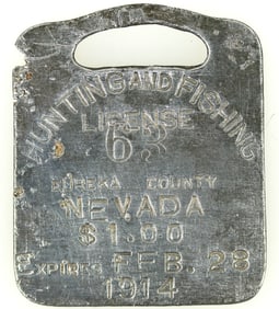 1914 Hunting License, Eureka County [198793]