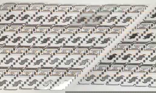 Shumate's Home Bakery/Sweetwood Billiards Tokens (40) [197168]: Dealer lot of 40 NGC graded tokens. Twenty from Shumate's Home Bakery, Prescott: one NCS genuine, grades from AU 55 through MS 62. Twenty from B. F. Sweetwood Billiards, Williams (Gateway to the Grand