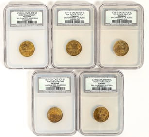 Fior D'Italia Saloon Tokens (5), San Francisco [197112]