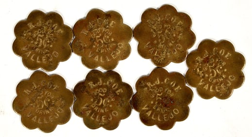 R J Coe Tokens (7) Vallejo, CA [197547]