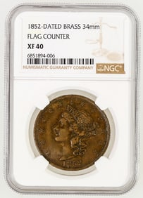 1852 Brass Flag Counter XF 40 [190736]