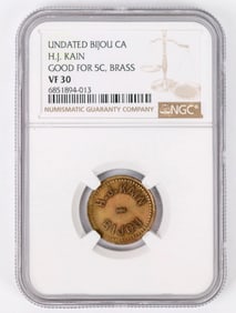Bijou Pool/Billiard GF 5c - Embarrassingly Misattributed by NGC [199424]