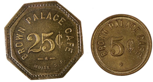 Amargosa, Nevada Miner's Cafe Tokens, Scarce (2) [198465]
