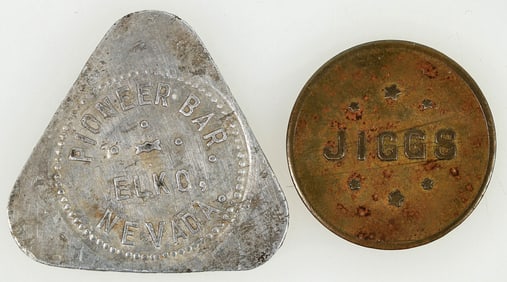Nevada Trade Tokens, Elko and Jiggs (2) [198451]