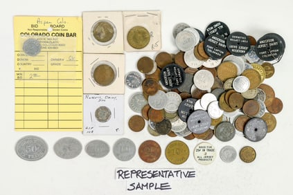 Large Collection of Unsorted Trade Tokens [199353]