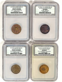 Western Saloon Tokens (4) [197115]