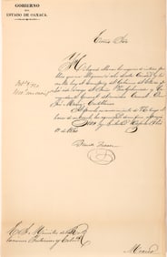 Mexican Revolution: 1850 Benito Juarez Signed Letter [185598]