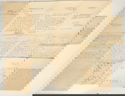 Documents of Lt. Hubbard Hobbs U.S. Navy Career [199626]: Lot of 12. Dating from Lt. Hobbs appt. in 1825 to his death and widow case (1843).against the Navy. Documents are by Secretaries of the Navy. The documents possible charges against the Hobbs, his resi