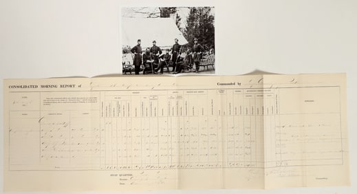 Civil War Document Singed by Future Union General William H. Morris, Plus Photo [196924]