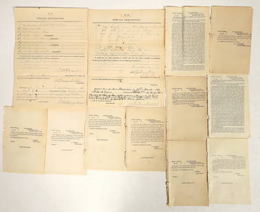 Civil War 1862 Documents (13) [199554]: Lot of 13. Includes: 1) Special Requisition, "Camp near Alexandria," March 25, 1862. Requisition for blankets, clothing, and camp equipment signed by Capt. Frank Zentmeyer, 34th PA Infantry Volunteers