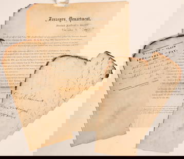 Andersonville- Prison Victim's Widow Archive 1866 [182434]: This lot holds three documents for the widow of Private Ephraim Churchill (fighting for the Union) of Decatur County, Tennessee. The widow, Comfort Jane Churchill must prove her marriage with a licens