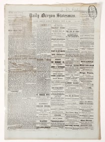 Daily Oregon Statesman, Custer Killed!, 1876 [193679]