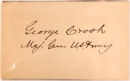 Custer:  Major General Crook US Army Signature [181552]