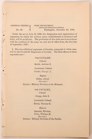 Custer: General Orders #92 the Formation of the 7th Cavalry, Custer in Command [182390]