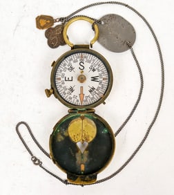 Cruchon & Emons Berne Compass WW2 USNR with Dog tags c.1943 [200120]
