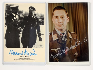 Significant WWII German Airforce Signed Photos (2) [183858]