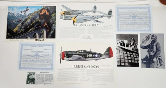 WW2 American Ace Fighter Pilot Prints (3) [183874]
