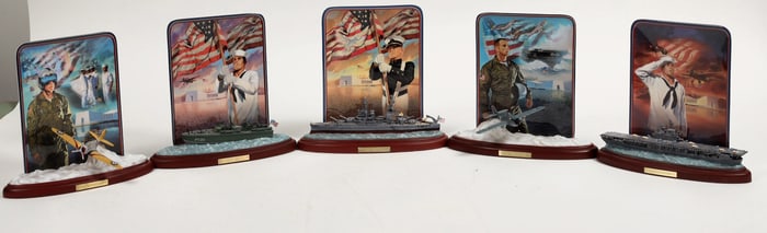 Pearl Harbor Commemorative Plate Collection (5) Limited Edition Presentations [183854]