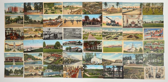 U.S. Army WWII Training Facility Post Cards, (48) [183836]