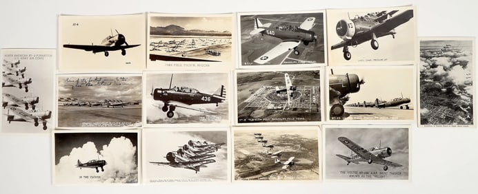 WWII Era US Army Air Corp Trainer Aircraft Real Photo Postcards(14) [183847]