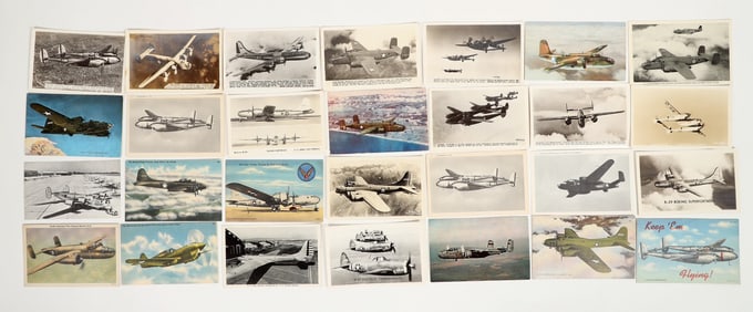 WWII Era U.S. Bomber & Fighter Aircraft Postcards [183853]