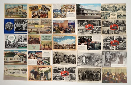 WWII Era USO and other Service Club Postcards (25) [183846]