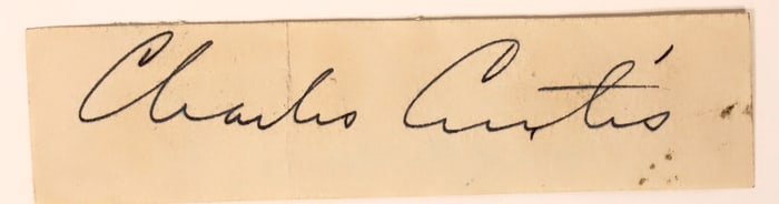 VP Charles Curtis Autograph, c1920s-30s [183246]