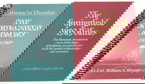 The Springfield 1903 Rifles, The Springfield Armory 1890-1948 by Col. William Brophy Books (2) [1972
