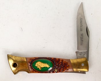 Camillus American Wildlife 14K Series Running Bear Lock-back [200485]