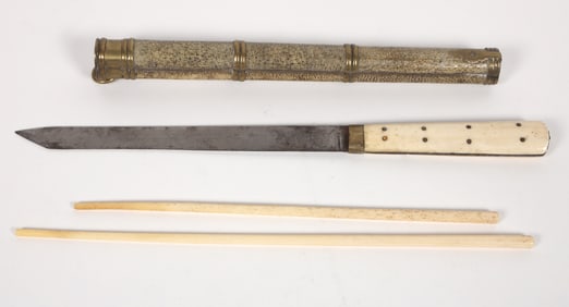 Tombstone Boarding House Chef Knife/ Chopsticks c1880 [157596]