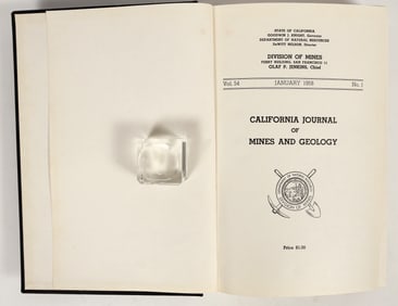 California Journal of Mines & Geology Vol. 54, 1958 [202325]
