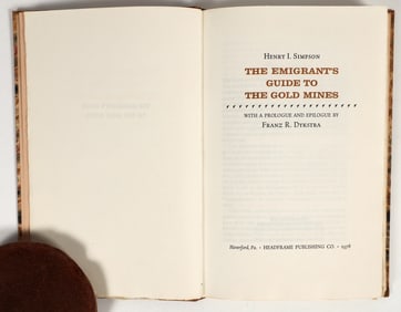 'The Emigrant's Guide to the Gold Mines', 1978 Reprint [201295]