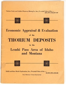 Idaho & Montana Thorium Mining, c. 1970 [202109]