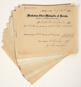 Manhattan Silver Mining Co. of Nevada Billhead Archive [202702]