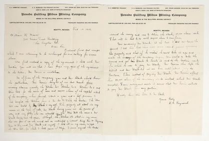 Nevada Bullfrog Midas Mining Company Letterheads, 1907 [200805]
