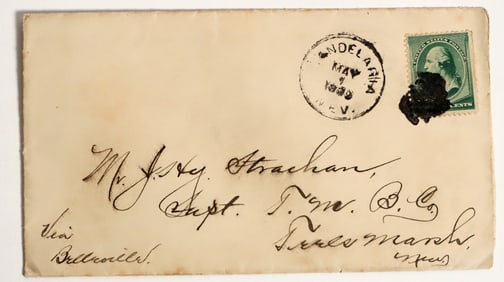 Teel's Marsh Borax Company Cover w/ 1889 Candelaria Cancel [202697]
