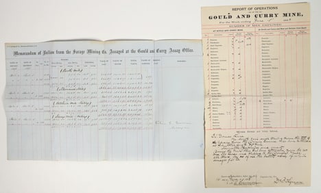 Gould & Curry Rare Ephemera Pair: Assay & Mine Report [202670]