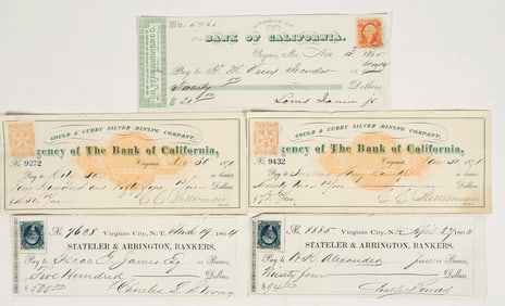 Virginia City, Nevada Mining Checks issued to City & County Officials [198236]