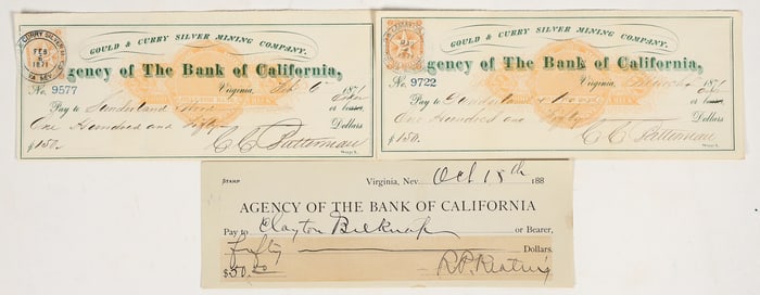 Virginia City, Nevada Mining Checks to Lawyers [201742]