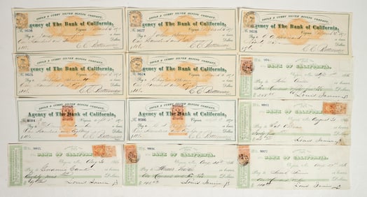 Gould & Curry Silver Mining Company Check Collection (12) [192893]
