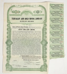 Turnagain Arm Gold Mining Company $50 Bond [201729]
