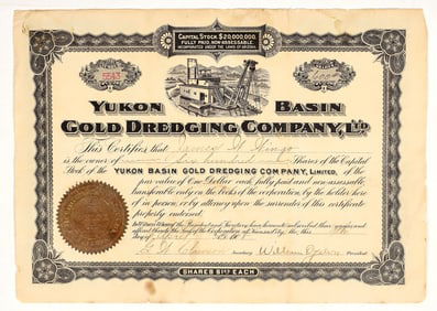 Yukon Basin Gold Dredging Co. LTD. Stock [200233]