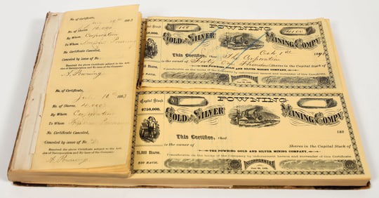Powning Gold & Silver Mining Company Stock Ledger [202555]