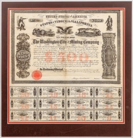 Washington City & Mining Co. Bond, 1857 [194418]