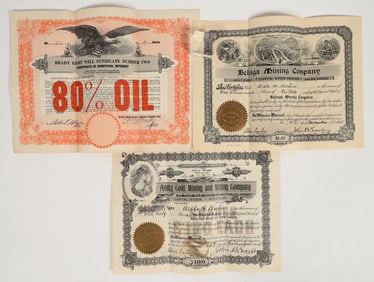 California Mining & Oil Stock Trio [202174]