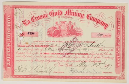La Crosse Gold Mining Co. Of  Colorado Stock [200225]