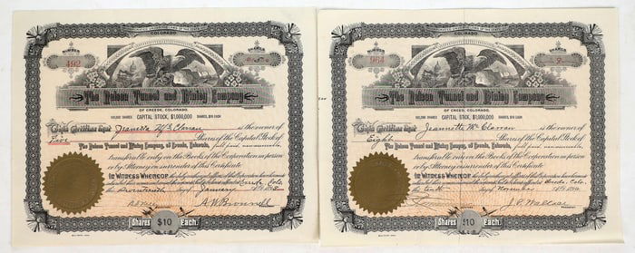 Nelson Tunnel and Mining Company Stocks [194440]