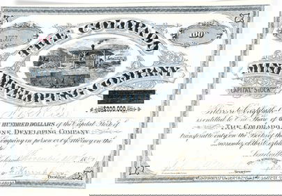 Colorado Mine Developing Company Stock Certificate [200879]