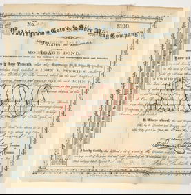 Waddingham Gold & Silver Mining Company Bond, 1867 [201775]