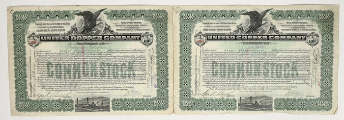 United Copper Company Stock Certificate Pair [201741]